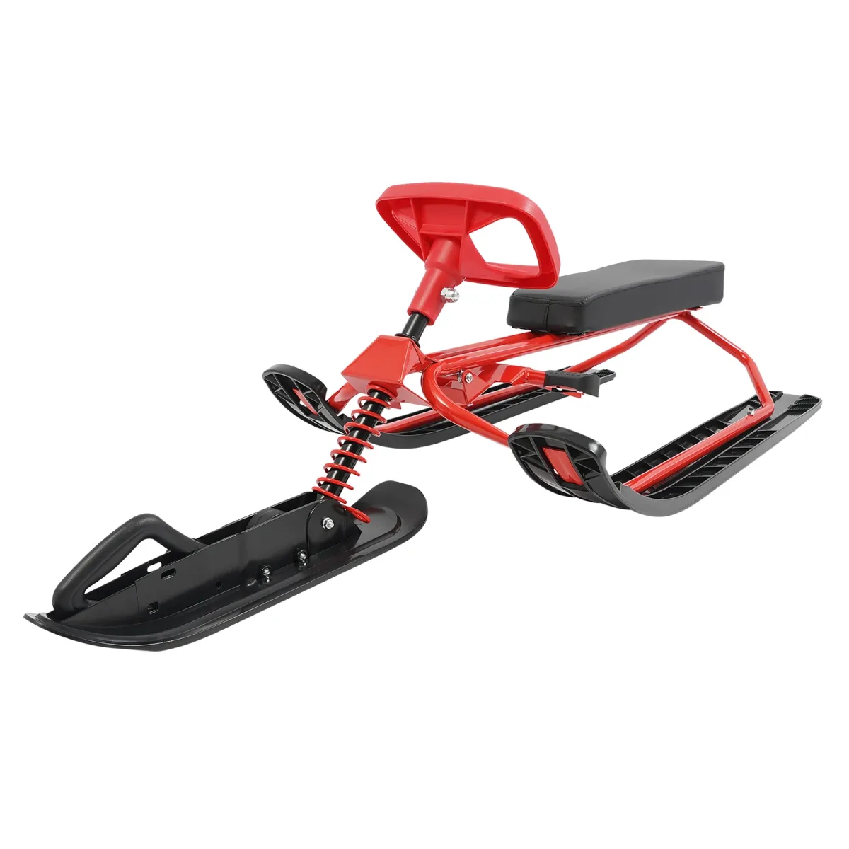 Luge à volant rouge et noir, acier et PU