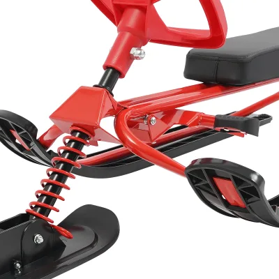 Luge à volant rouge et noir, acier et PU – image 2