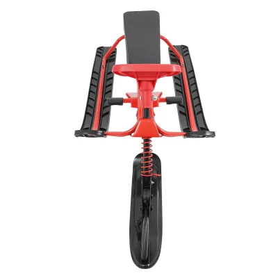 Luge à volant rouge et noir, acier et PU – image 3