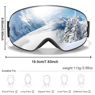 Lunettes de ski multicolores en polycarbonate – image 3