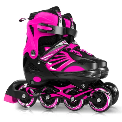 Patins à roulettes ajustables lumineux enfant