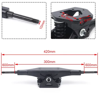 Roues tout-terrain de longboard, noir – image 3