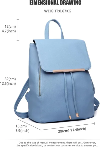 Sac à dos en simili cuir, fermeture magnétique – image 2