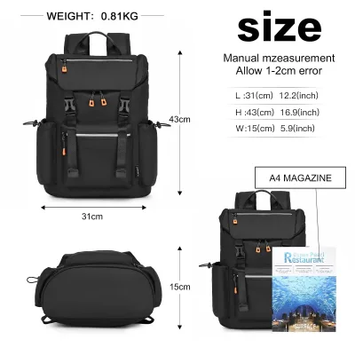 Sac à dos imperméable en toile pour homme – image 2