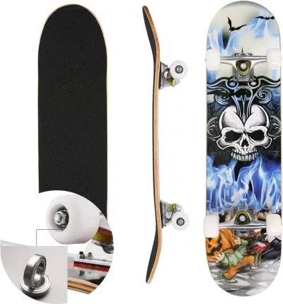 Skateboard complet double bascule en érable – image 2