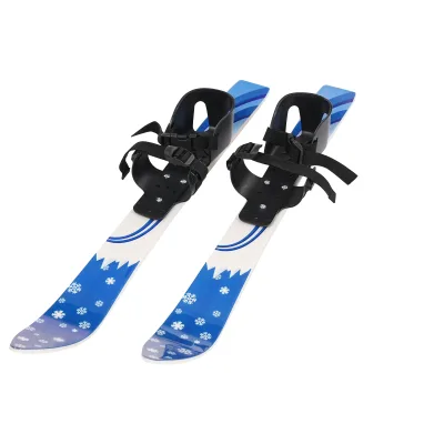 Skis et bâtons bleus pour enfants de 2 à 8 ans – image 3