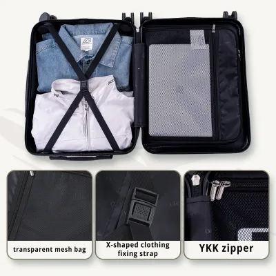 Valise cabine rigide ABS à serrure TSA – image 3