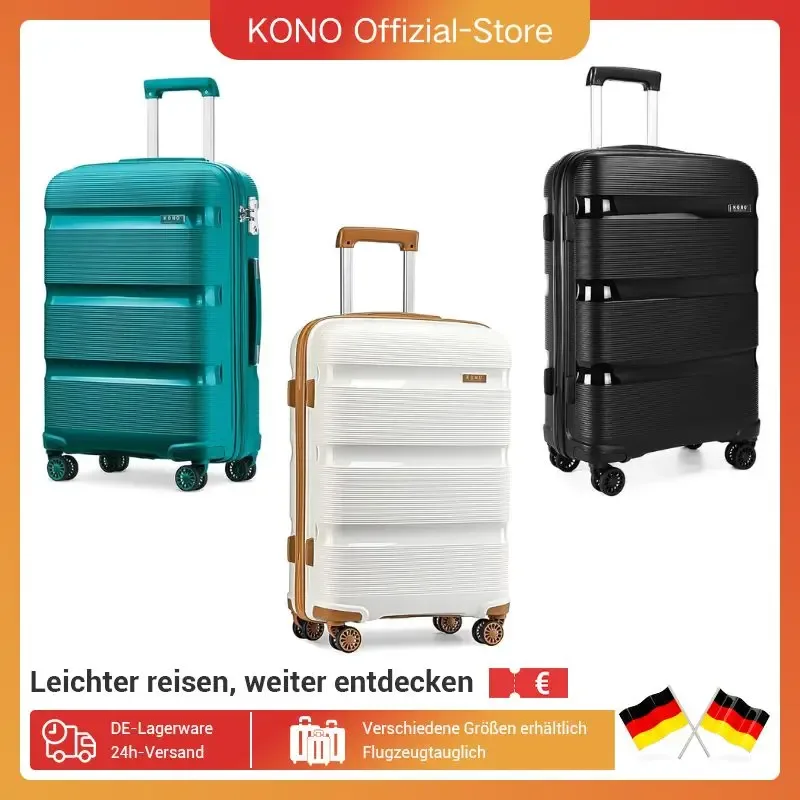Valise trolley rigide à 4 roues jumelées