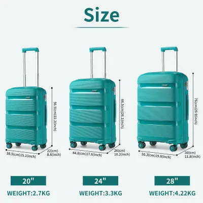 Valise trolley rigide à 4 roues jumelées – image 2