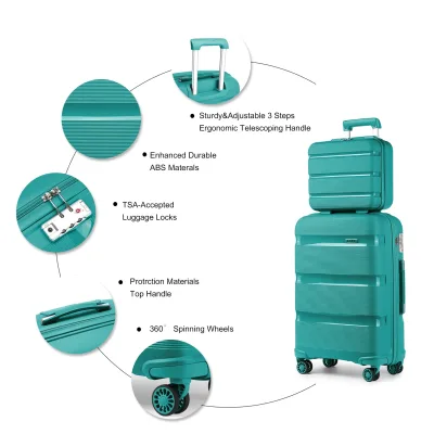 Valise trolley rigide à 4 roues jumelées – image 3